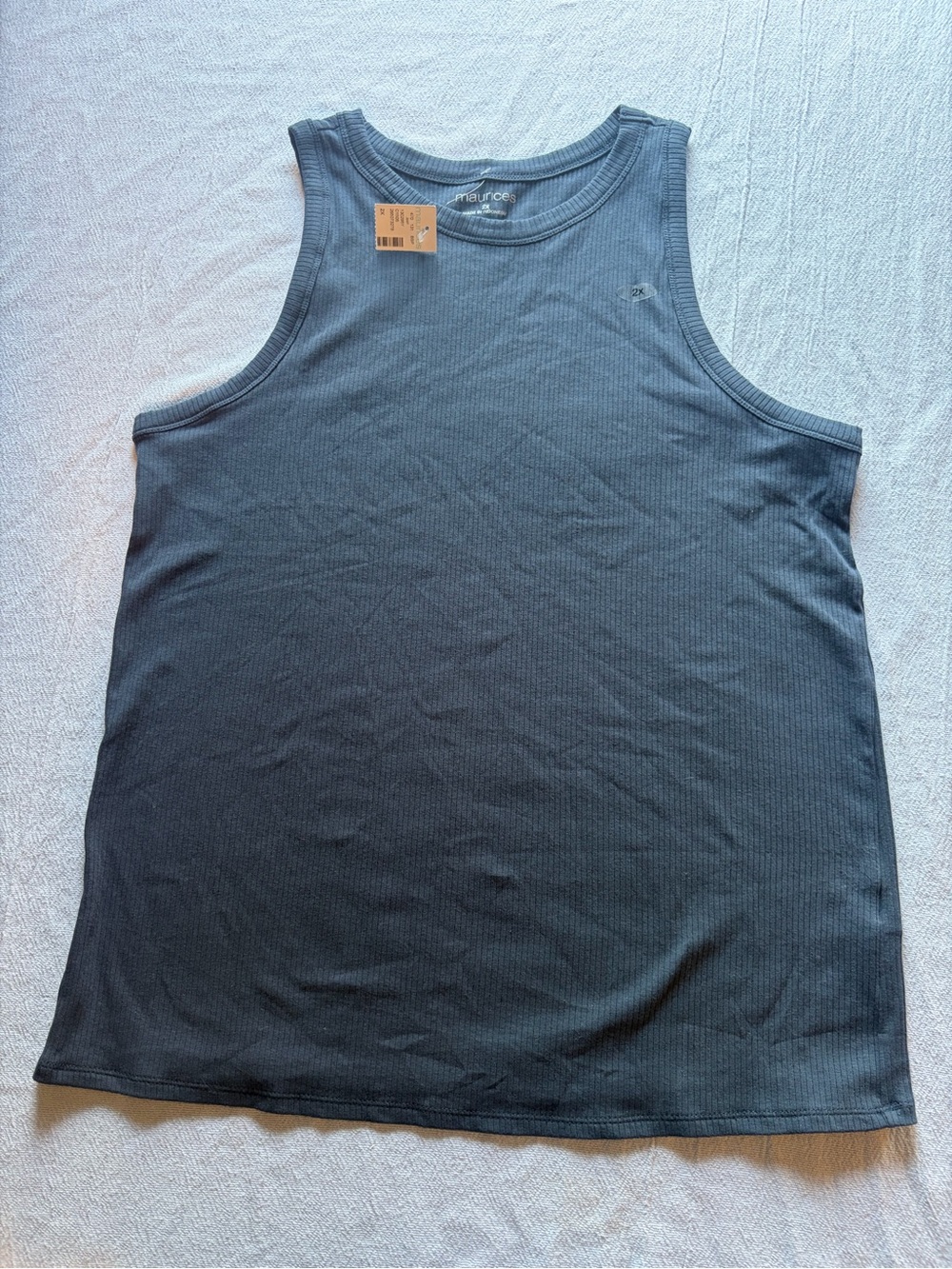 Maurices Navy Ribbed Tank Top - Women